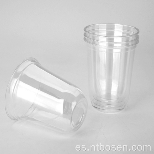 Vuelas de plástico transparentes desechables reciclables con tapa con tapa